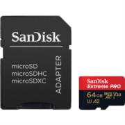 Memoria MicroSD SanDisk Extreme Pro MicroSDXC 64GB Clase 10 V30 UHS-I C/Adaptador