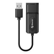 Adaptador Steren USB a Fast Ethernet RJ45 Color Negro