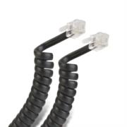 Cable Telefónico Steren Espiral para Auricular 4.5m Color Negro