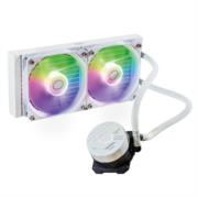 Disipador de Enfriamiento Líquido Cooler Master MasterLiquid 240L Core ARGB 240mm Compatible S 1200 1700 AM4 AM5 Blanco