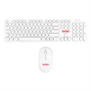Kit Teclado y Mouse TechZone NASA Gaming Inalámbrico Color Blanco