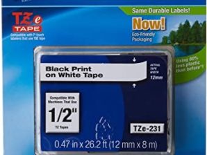 Brother CINTA NEGRA SOBRE BLANCO 3.5MM SUPER NARROW TAPE Brother Cinta para etiquetas Brother TZe-N201 - 3.30mm Ancho - Transferencia térmica - Blanco - 1 Rollo - No laminado, Resistente a la abrasión, Resistente a la temperatura, Resistente a la dec