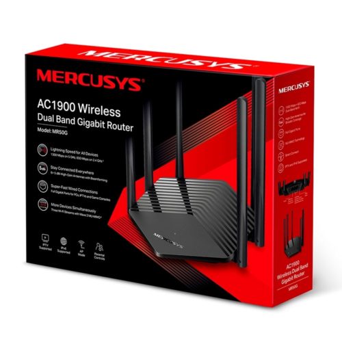Mercusys MERCUSYS ROUTER INALAMBRICO GIGABIT DE DOBLE BANDA AC1900 MERCUSYS ROUTER INALAMBRICO GIGABIT DE DOBLE BANDA AC1900