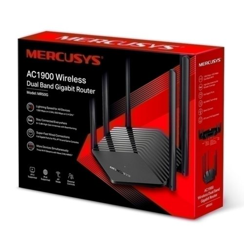 Mercusys MERCUSYS ROUTER INALAMBRICO GIGABIT DE DOBLE BANDA AC1900 MERCUSYS ROUTER INALAMBRICO GIGABIT DE DOBLE BANDA AC1900