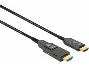 Manhattan CABLE HDMI FIBRA OPTICA M-M 4K 60HZ 50.0M CONECTOR DESMONTABLE CABLE HDMI FIBRA OPTICA M-M 4K 60HZ 50.0M CONECTOR DESMONTABLE