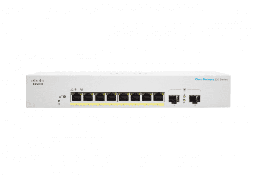 Cisco CBS220 SMART 8-PORT GE FULL POE EXT PS 2X1G SFP CBS220 SMART 8-PORT GE FULL PO E EXT PS 2X1G SFP CBS220 SMART 8-PORT GE FULL PO E EXT PS 2X1G SFP