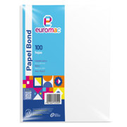 Papel bond blanco Euromac tamaño carta paquete c/100 hojas