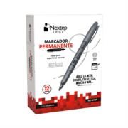 Marcador permanente Nextep Punta Fina 2mm Plata C/12