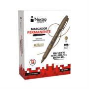 Marcador Permanente Nextep Punta Fina 2mm Oro C/12