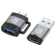 Adaptador Manhattan USB-C V3.2 Gen1 A-C y C-A 2 pzas