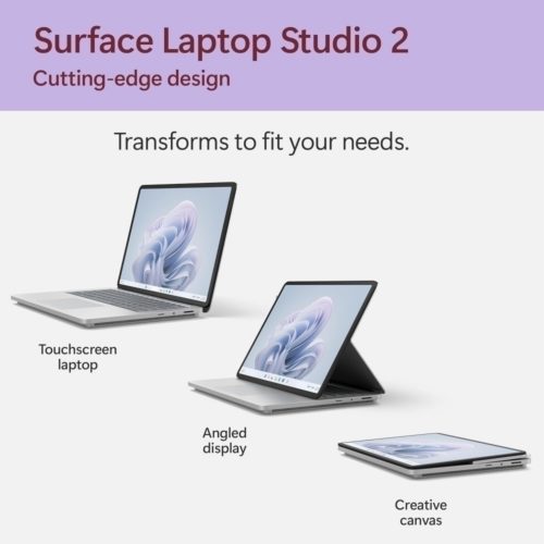 Microsoft SURFACE LAPTOP STUDIO 2 I7/32/1 PLATINUM WIN11 PRO SURFACE LAPTOP STUDIO2 I7/32/1T PLATINUM WIN11 PRO SURFACE LAPTOP STUDIO2 I7/32/1T PLATINUM WIN11 PRO