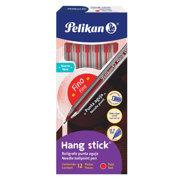 Boligrafo Pelikan Hang Stick Punto Fino 0.7MM Color Rojo C/12