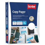 Papel Cortado Scribe Copy Paper Plus tamaño carta 75 grs 97% de blancura caja c/5000 hojas