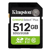 Memoria Flash Kingston Canvas Select Plus 512GB SD UHS-I Clase 10