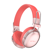 Audífonos Inalámbricos Acteck Over Ear Luxe Chic HP710 Recargables Elite Salmon