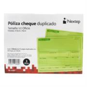 Poliza Cheque Nextep 1/2 Oficio 25 Juegos Duplicado 3 Blocks