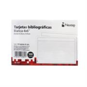 Tarjeta Nextep Bibliografica Blanca 4x6 C/100