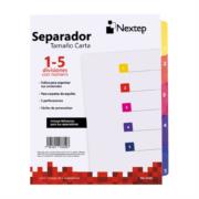 Seprador Economico Nextep 5 Divisiones Con Numero