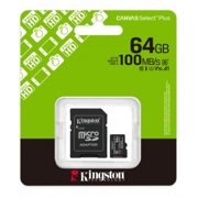 Memoria MicroSDXC Kingston Flash SDCS3/64GB 64GB UHS-I Clase 10 con Adaptador