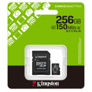 Memoria MicroSD Kingston Flash Canvas Select Plus Gen3 256GB UHS-I Clase 10 con Adaptador