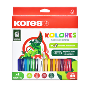 Colores de madera triangulares Kores c/24 piezas 3 mm Selección Mexicana