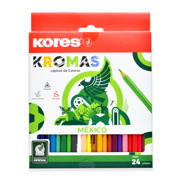 Colores de madera Kores Kromas triangulares 2.7 mm c/24 piezas Selección Mexicana