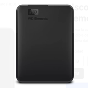 Disco Duro Externo Western Digital 6TB Portatil Elements USB 3.2 Gen 1 Color Negro