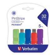 Memoria USB Verbatim 32gb 2.0 retráctil multicolor 5PK